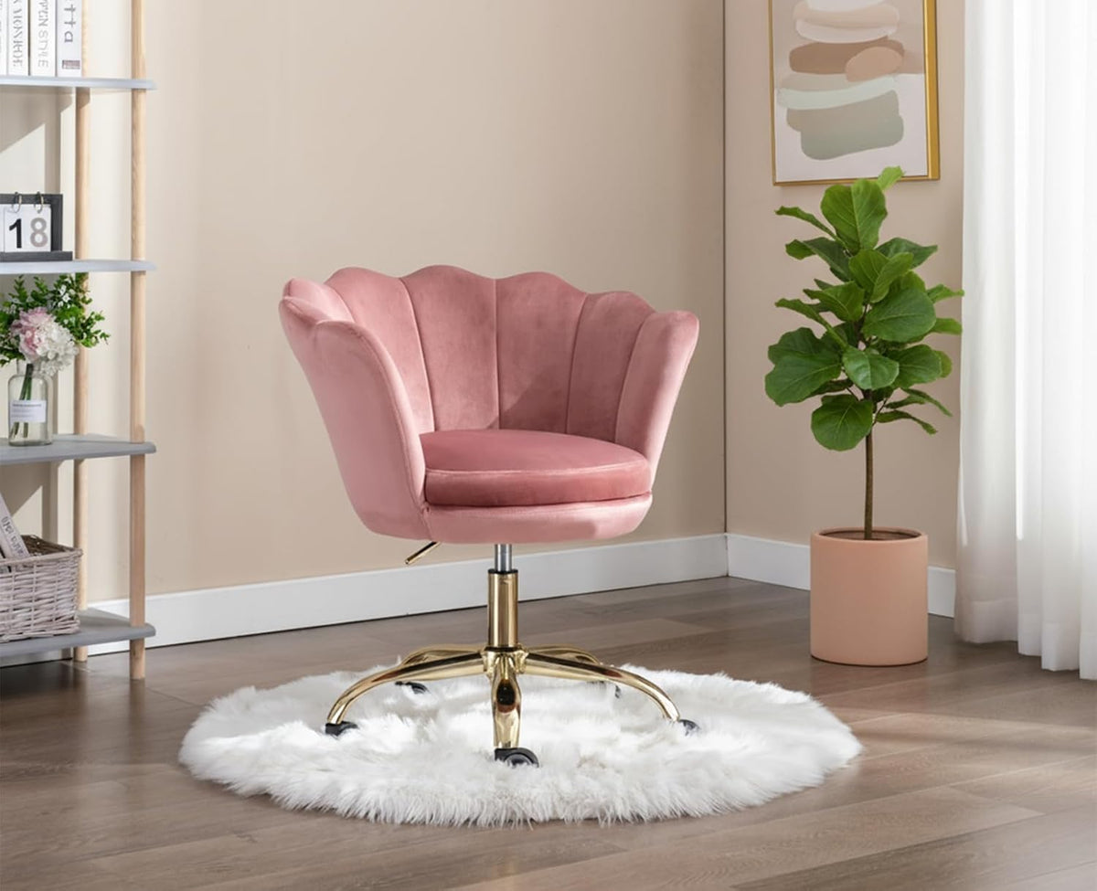 Elegant Velvet Swivel Chair