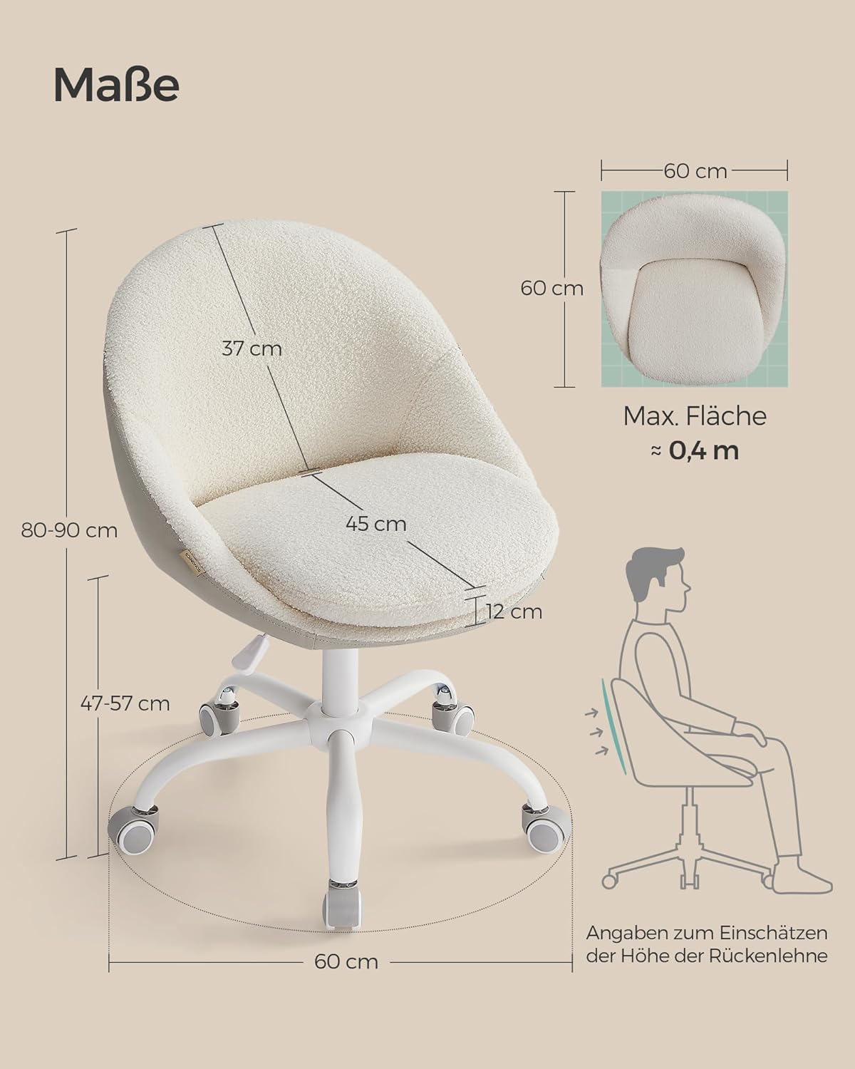 Cozy Sherpa Desk Chair