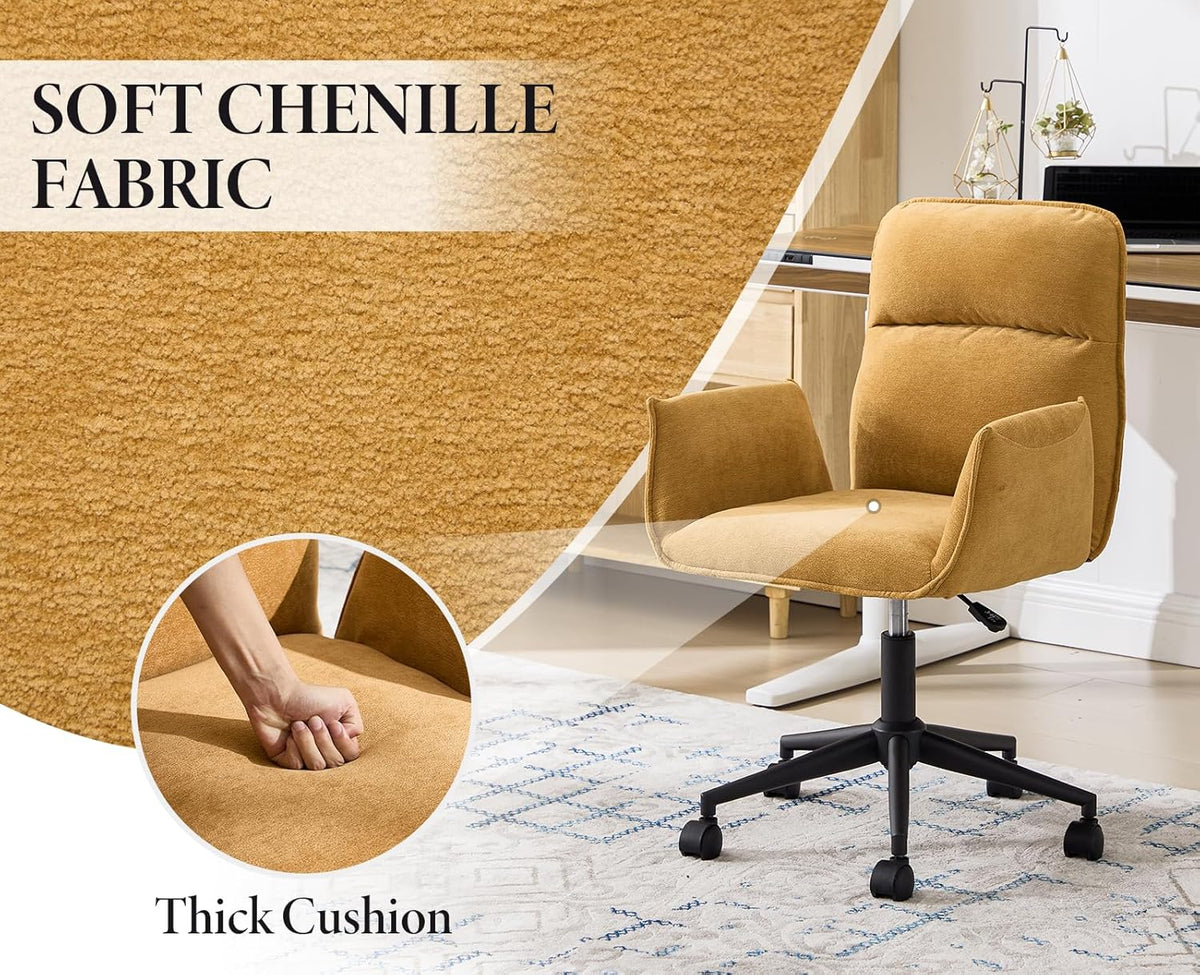Cozy Chenille Swivel Chair