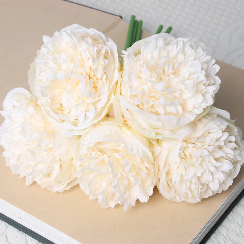 Silk Peony Bouquet Charm
