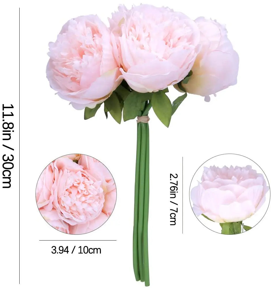 Silk Peony Bouquet Charm