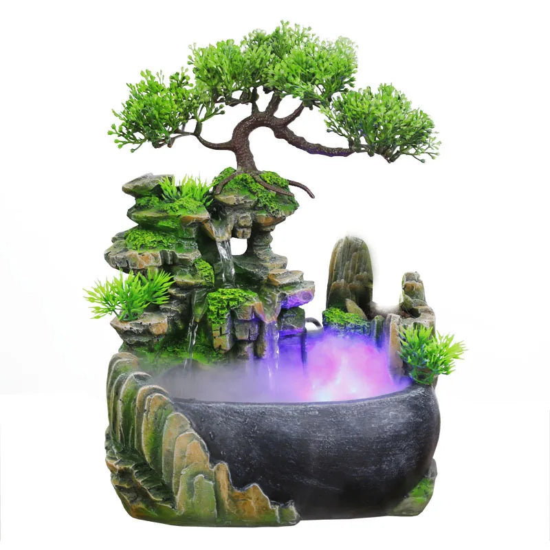 Colorful LED Waterfall Fountain