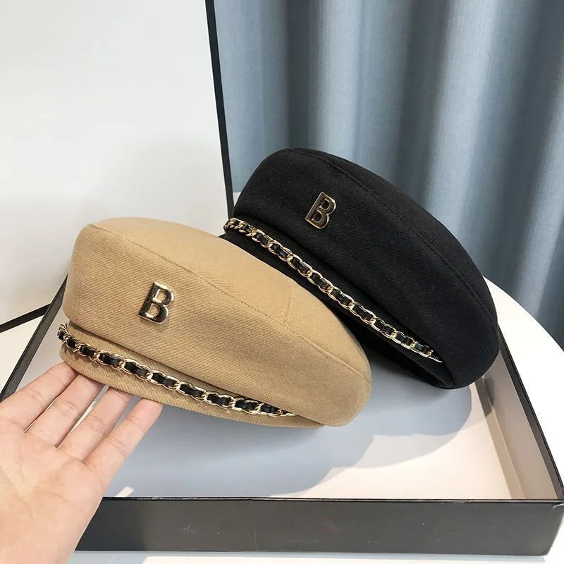 Chic Chain Beret Hat