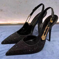 Sparkling Elegance Slingback Heels