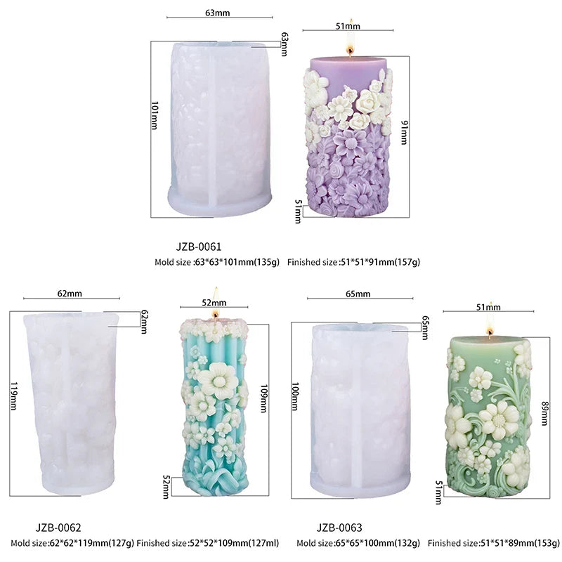 Blooming Flower Candle Mold