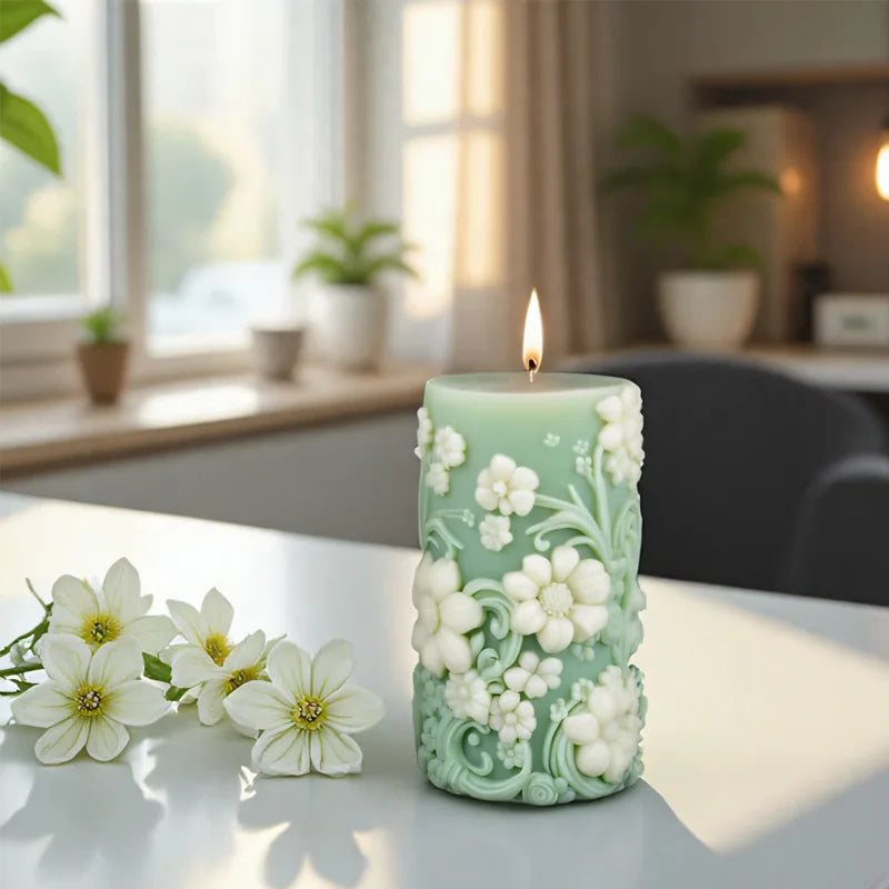 Blooming Flower Candle Mold