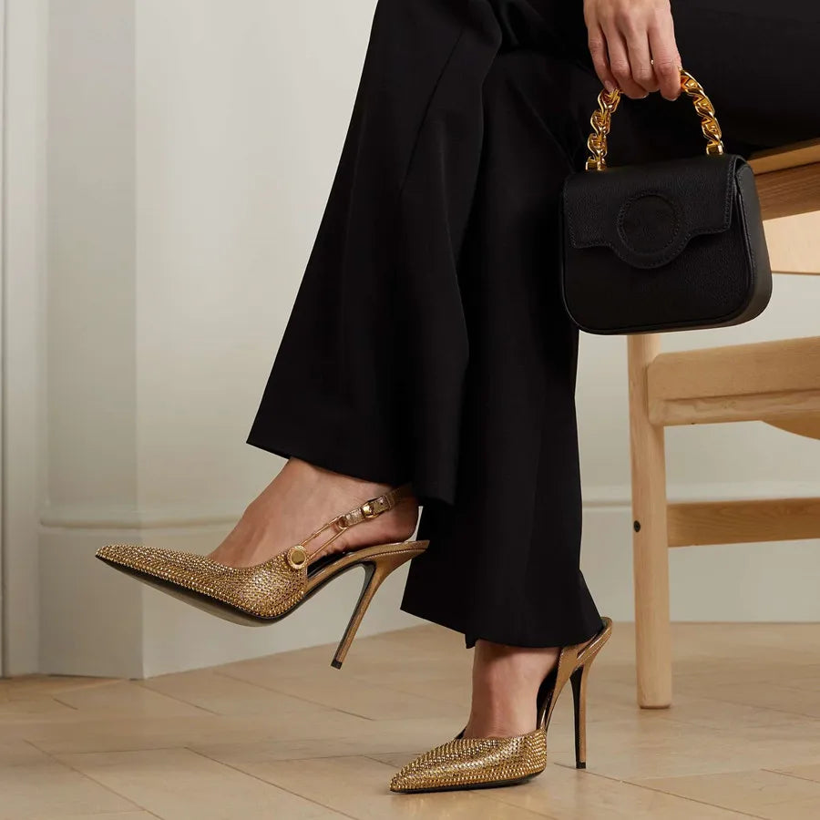 Sparkling Elegance Slingback Heels