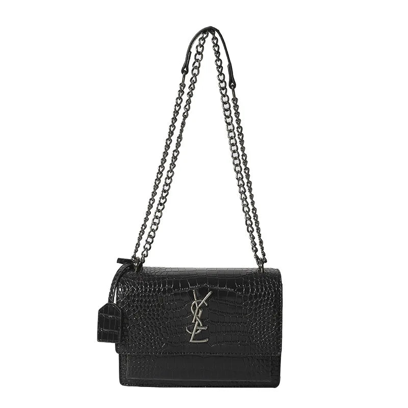 Croc Chain Shoulder Bag