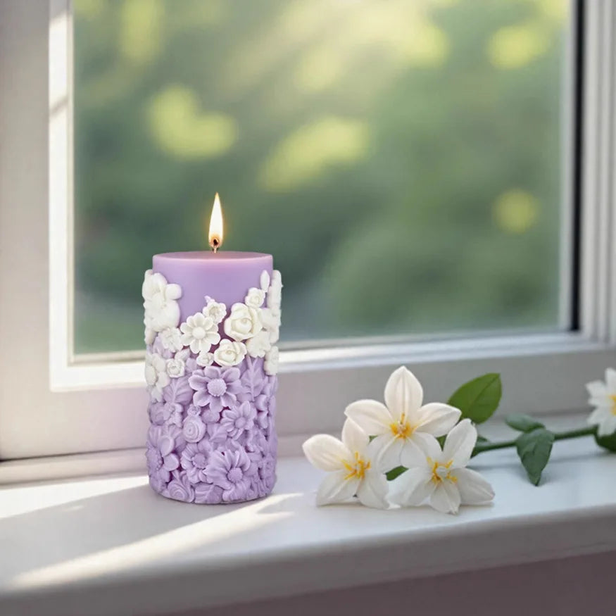 Blooming Flower Candle Mold