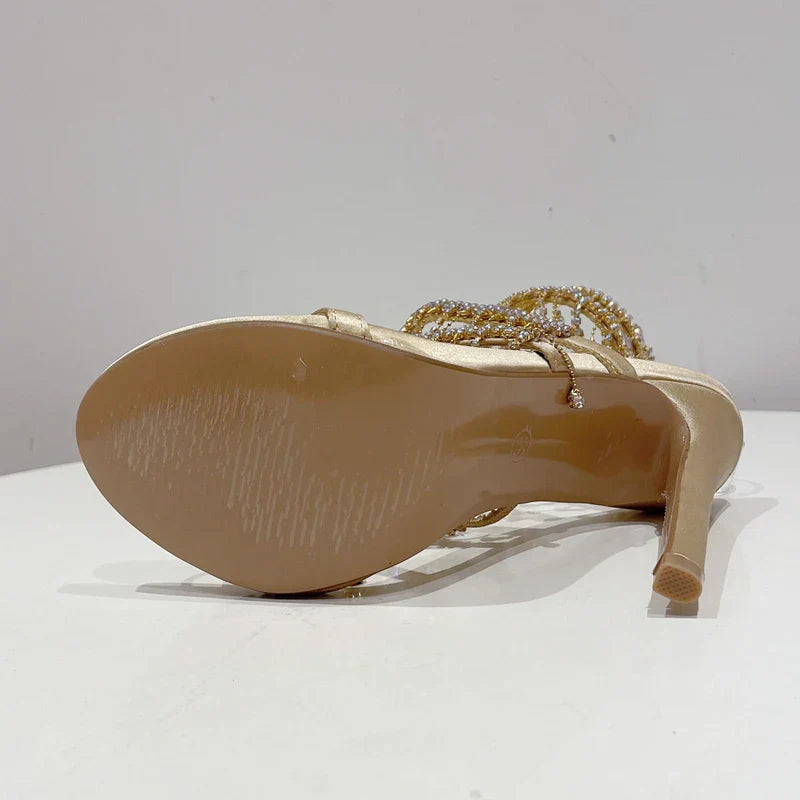 Glamorous Crystal Stiletto Sandals