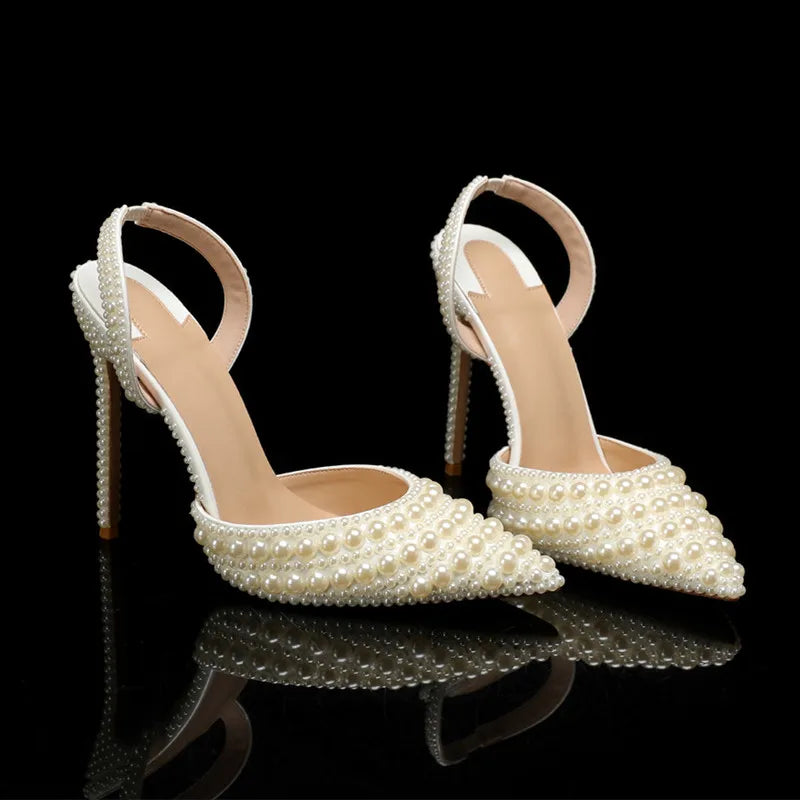 Glamorous Pearl Bridal Heels