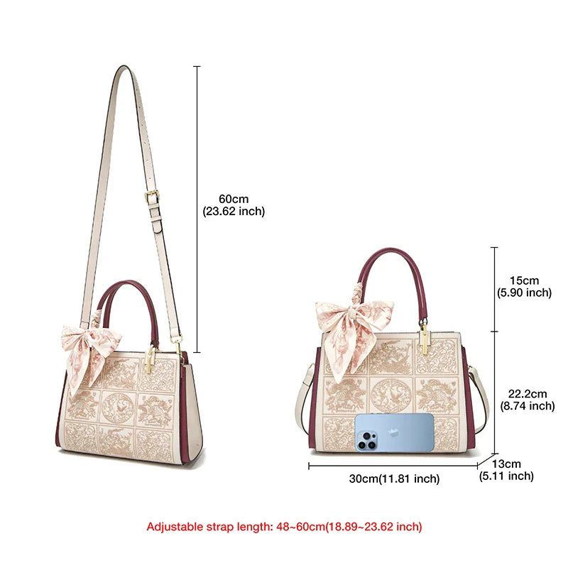 Elegant Silk Scarf Tote Bag