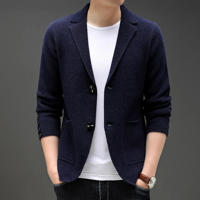 Cozy Slim Fit Knit Blazer