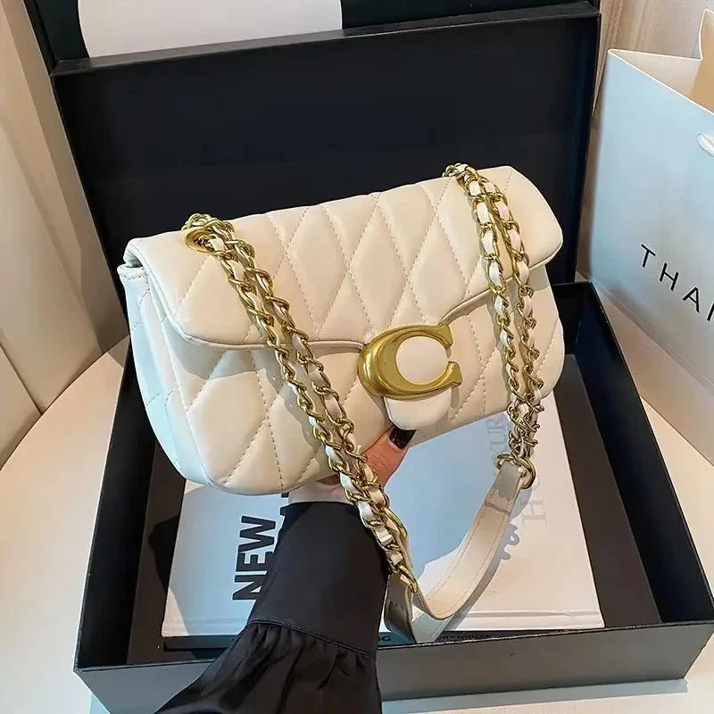 Chic Diamond Chain Shoulder Bag