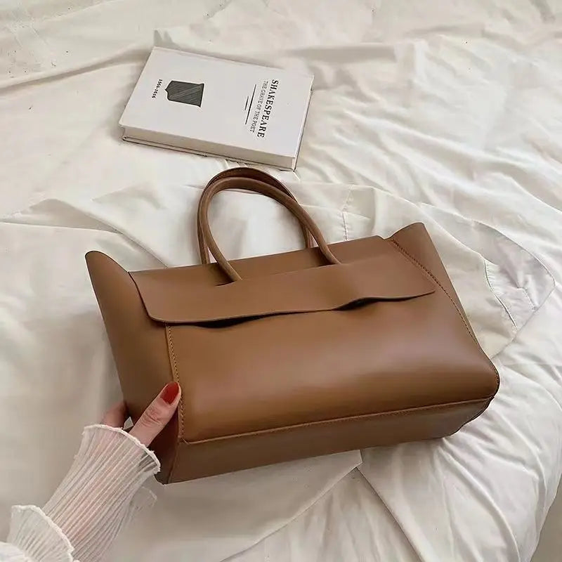 Classic  Style Leather Tote Bag