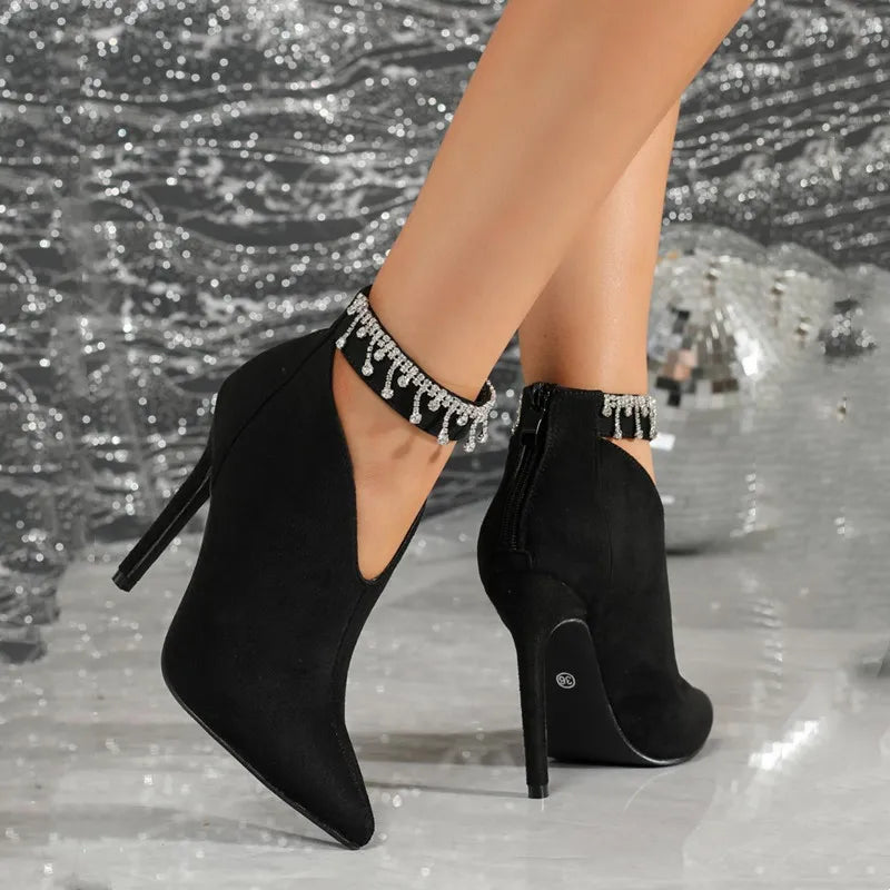 Elegant Rhinestone Party Heels