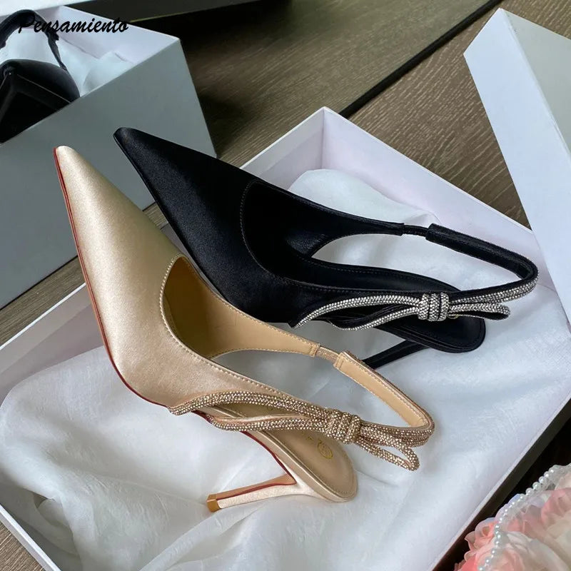 Elegant Rhinestone Slingbacks