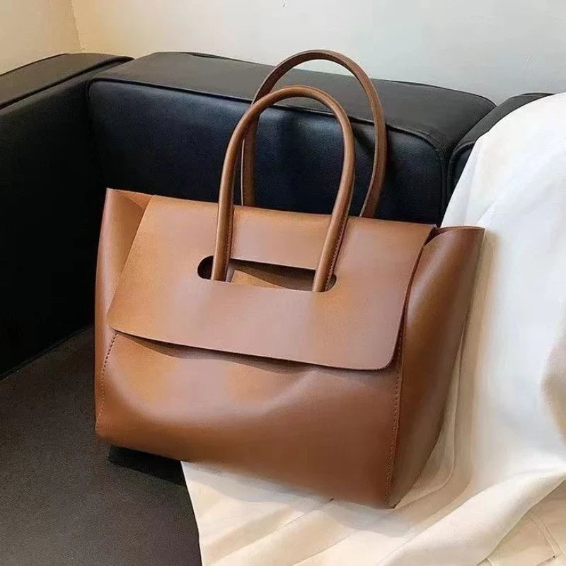 Classic  Style Leather Tote Bag