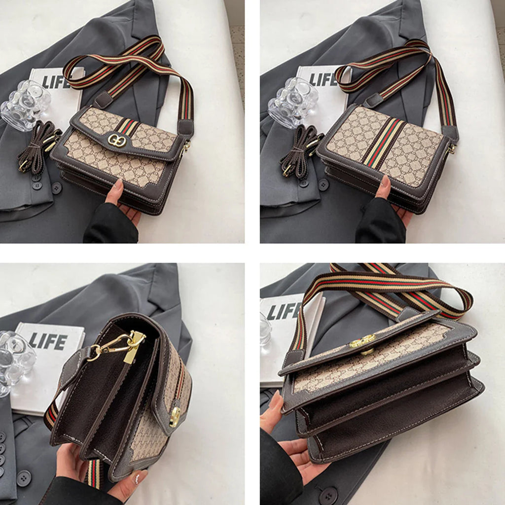 Chic Geometric Print Shoulder Bag