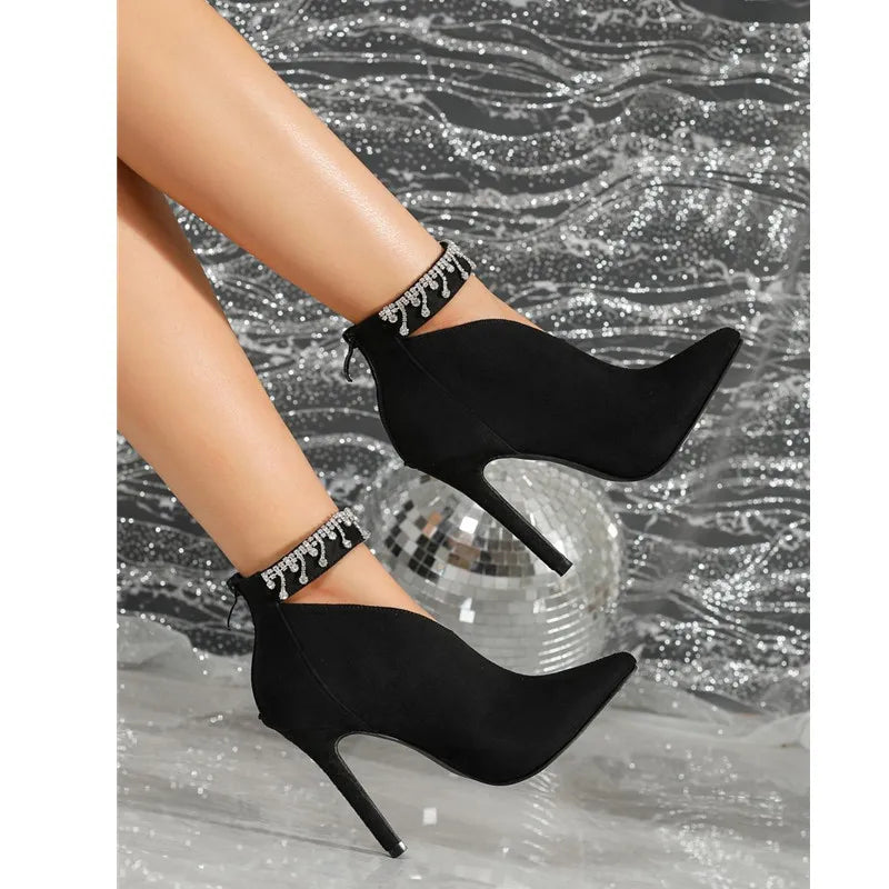 Elegant Rhinestone Party Heels