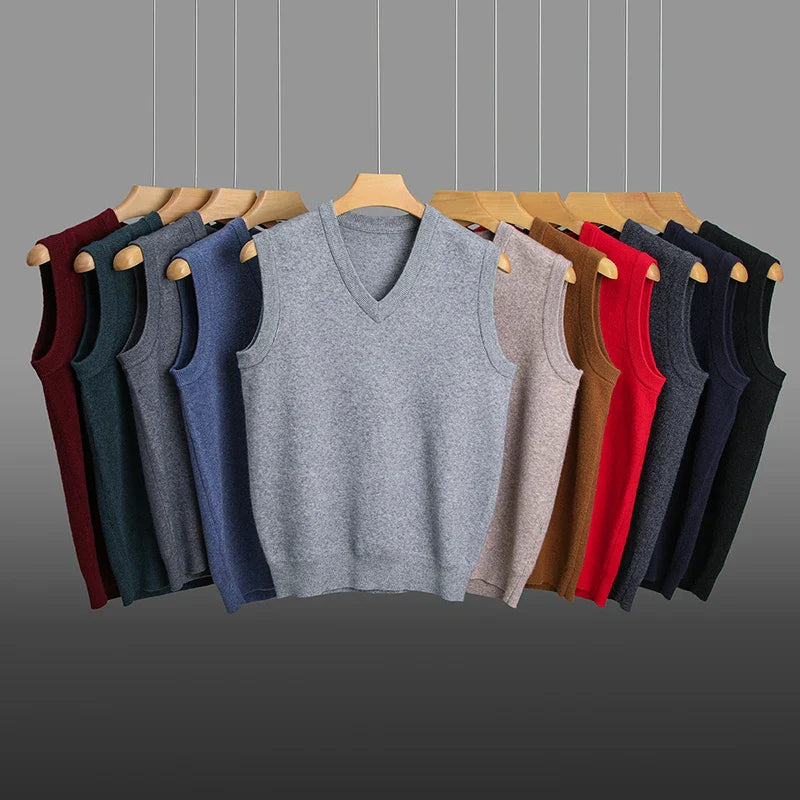 Warm V-Neck Men's Sweater Vest