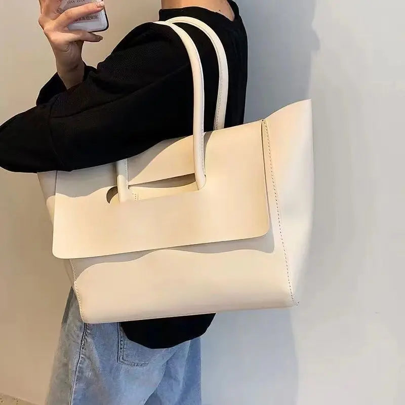 Classic  Style Leather Tote Bag