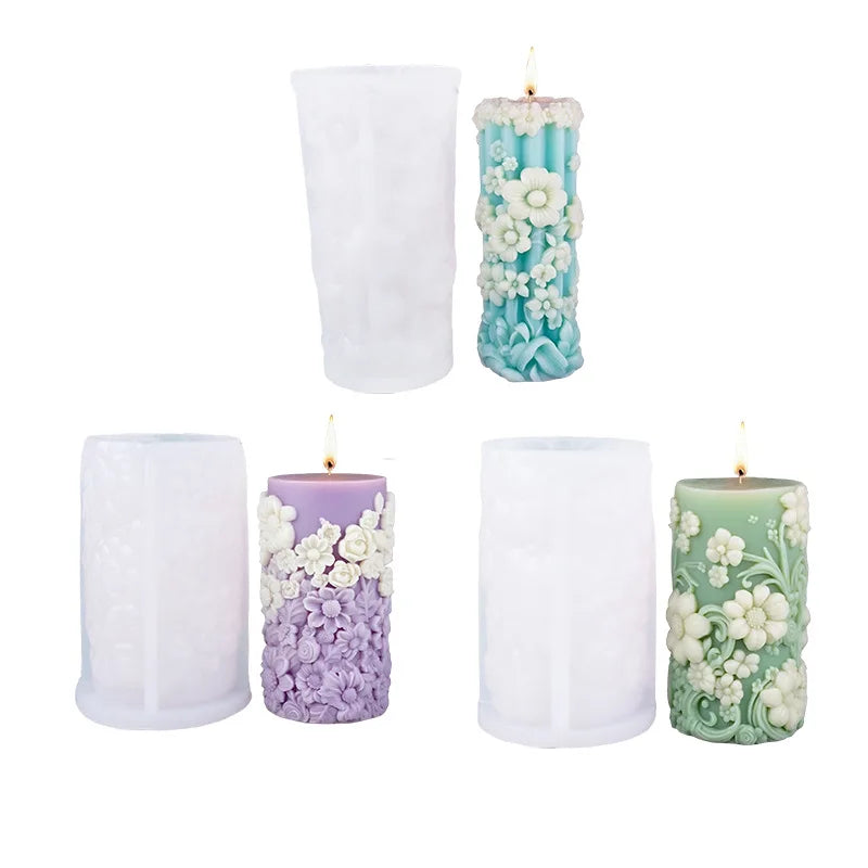 Blooming Flower Candle Mold