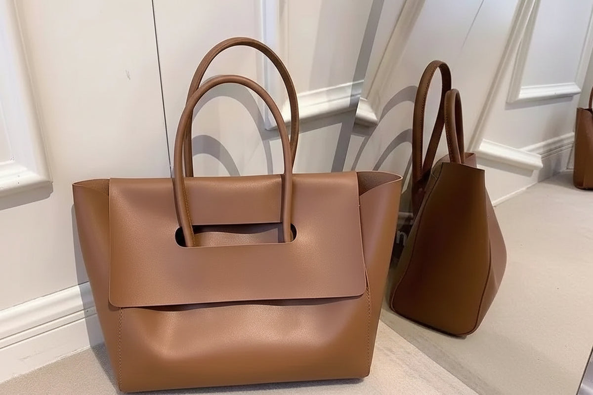 Classic  Style Leather Tote Bag