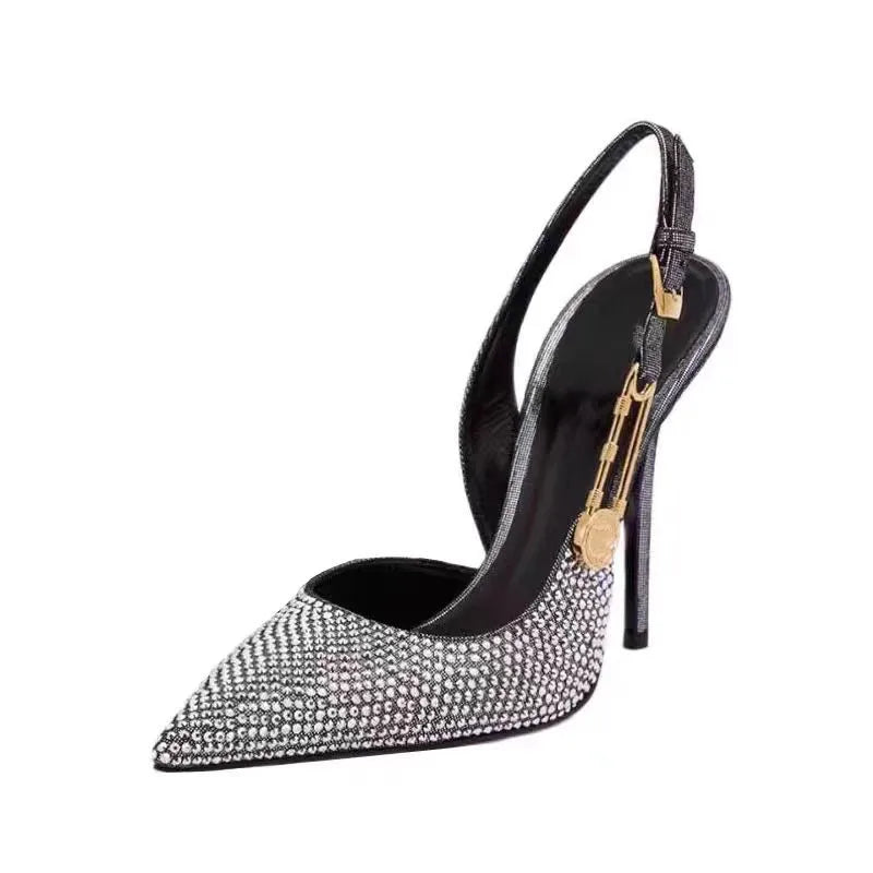 Sparkling Elegance Slingback Heels