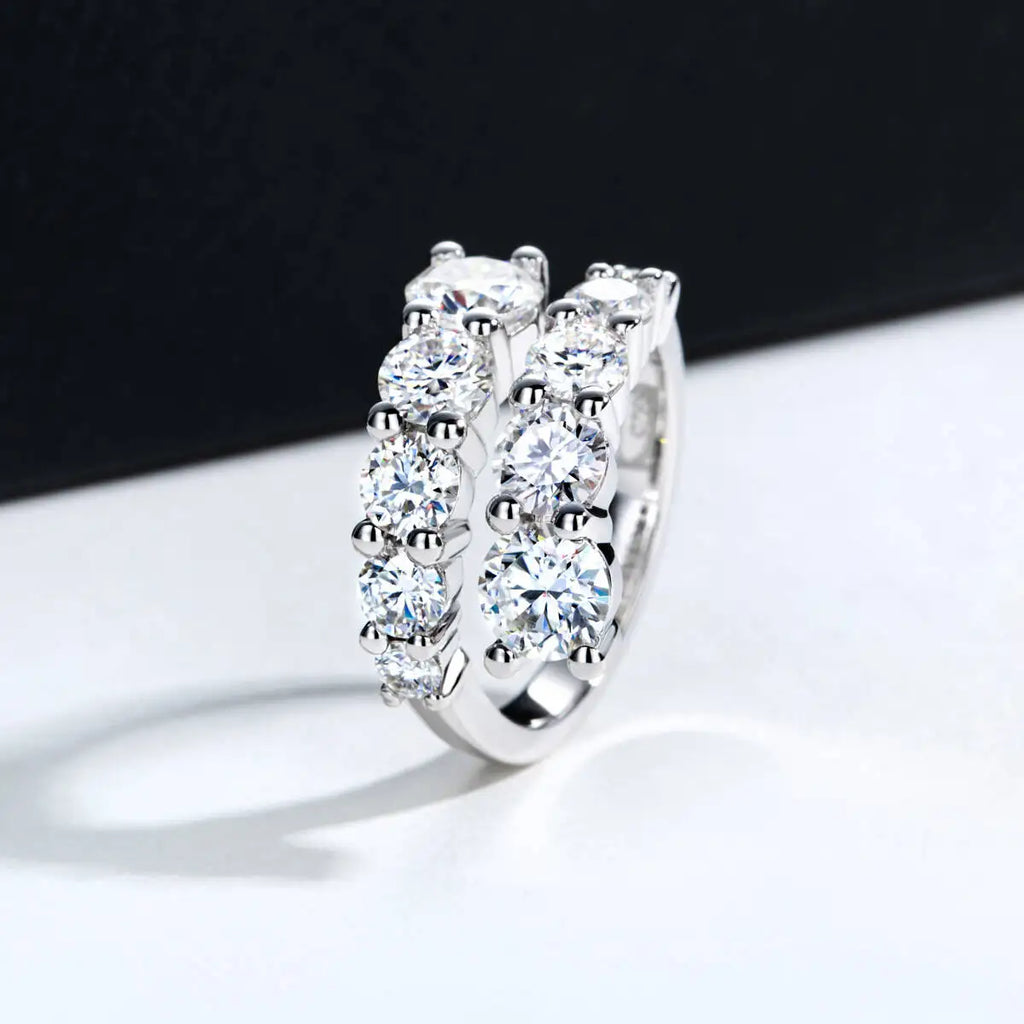 Glistening Moissanite Wedding Band