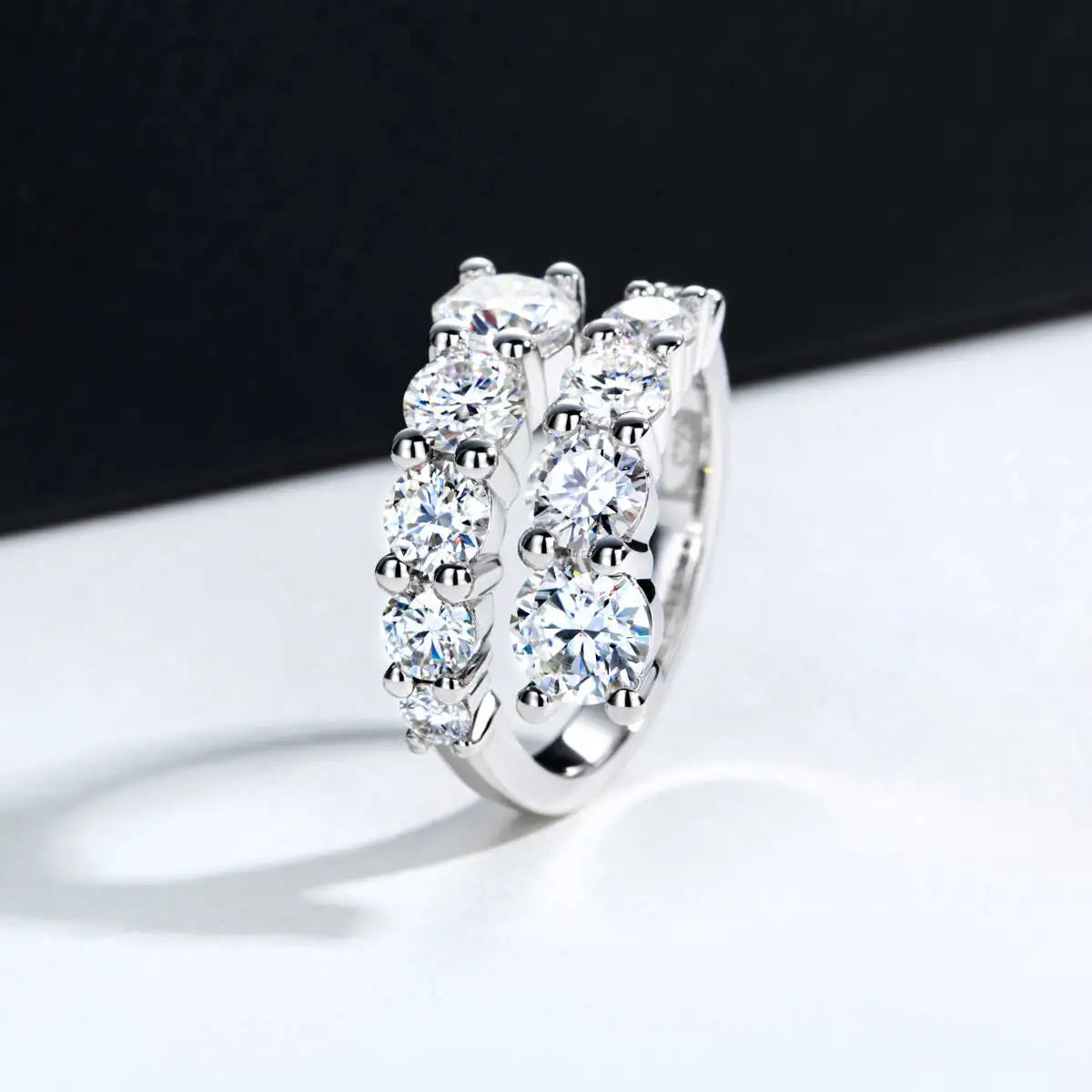 Glistening Moissanite Wedding Band