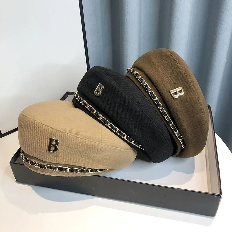 Chic Chain Beret Hat
