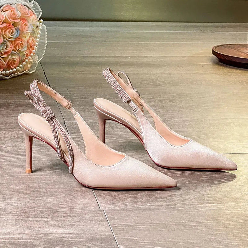 Elegant Rhinestone Slingbacks
