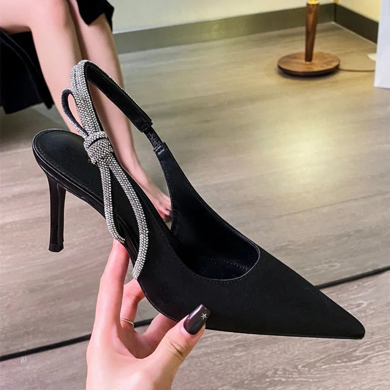 Elegant Rhinestone Slingbacks