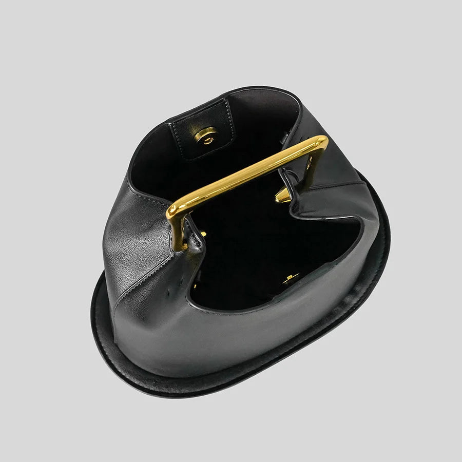 Chic Metal Bucket Clutch