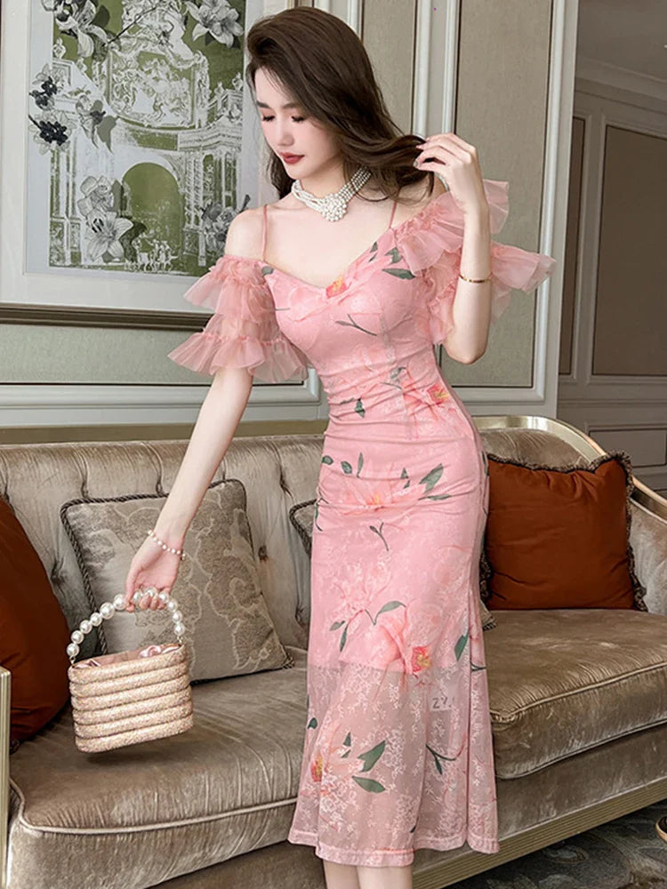 Chic Pink Party Dress