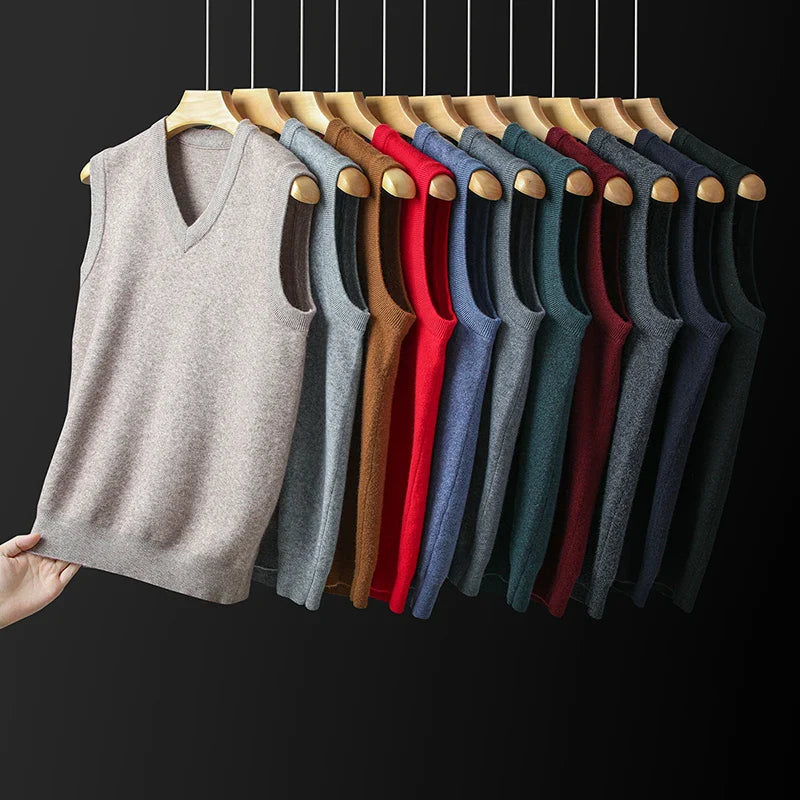 Warm V-Neck Men's Sweater Vest