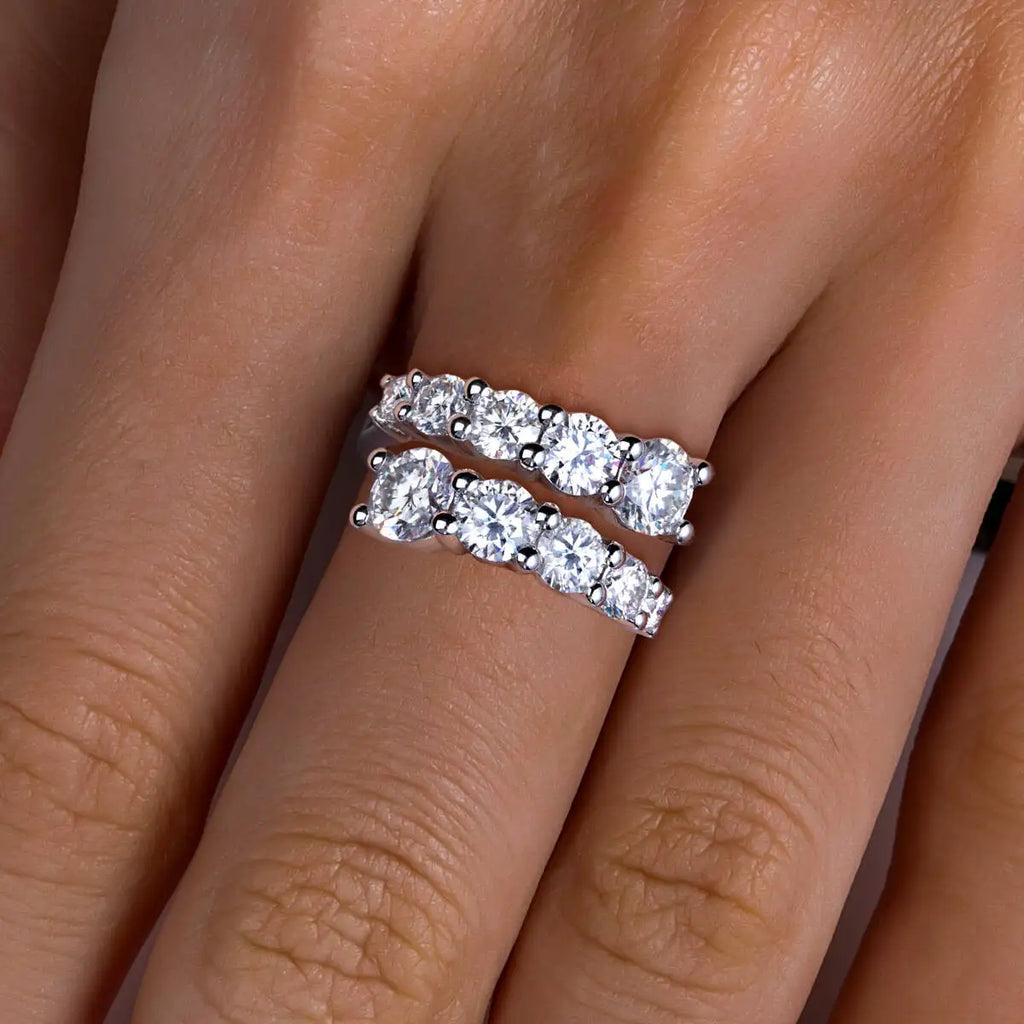 Glistening Moissanite Wedding Band