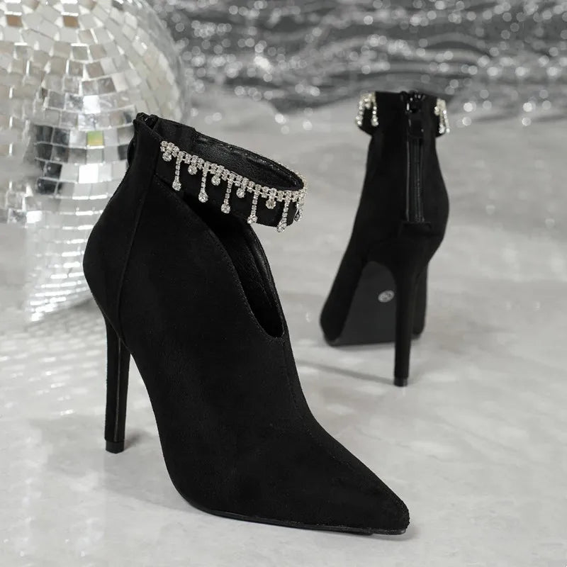 Elegant Rhinestone Party Heels