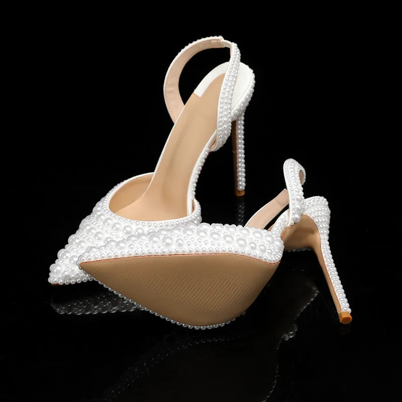 Glamorous Pearl Bridal Heels