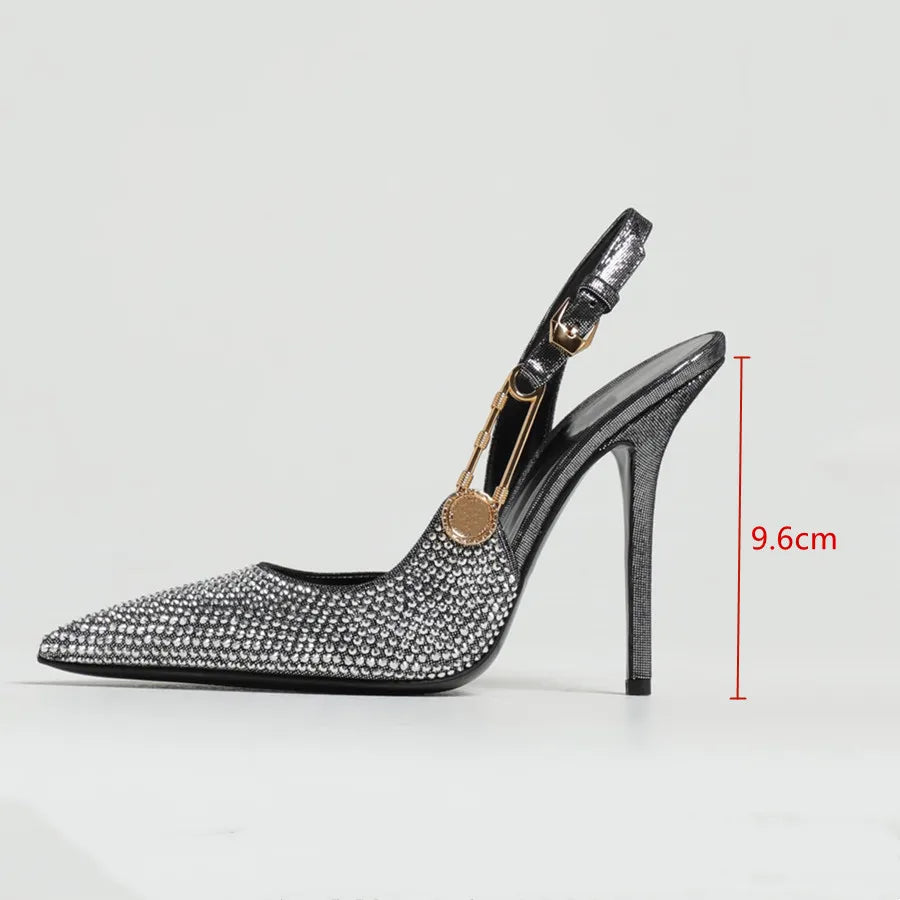 Sparkling Elegance Slingback Heels