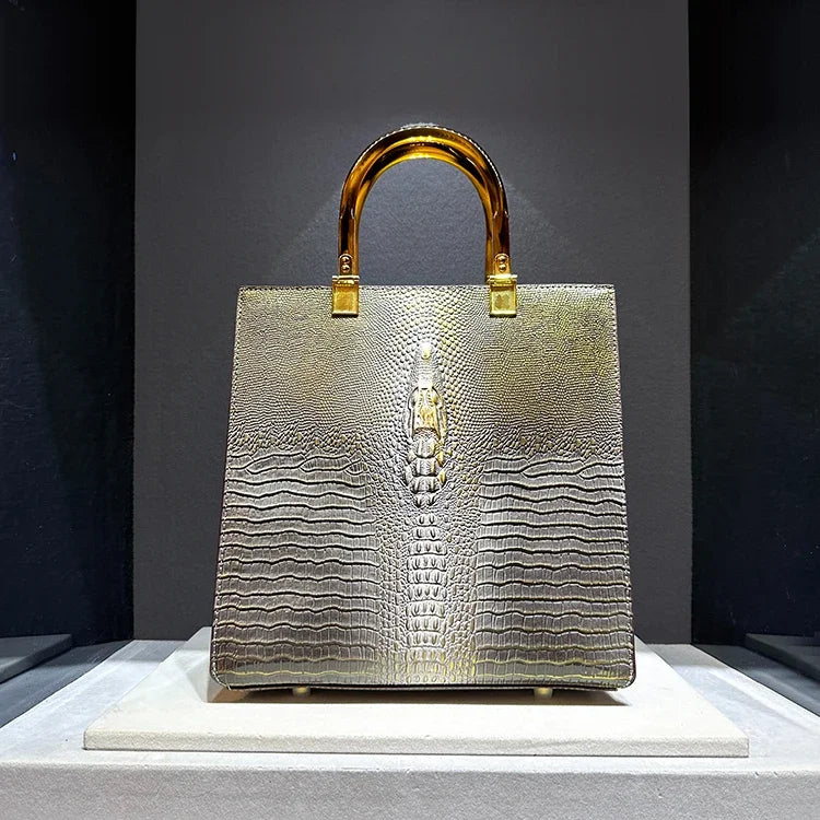 Chic Crocodile Leather Handbag
