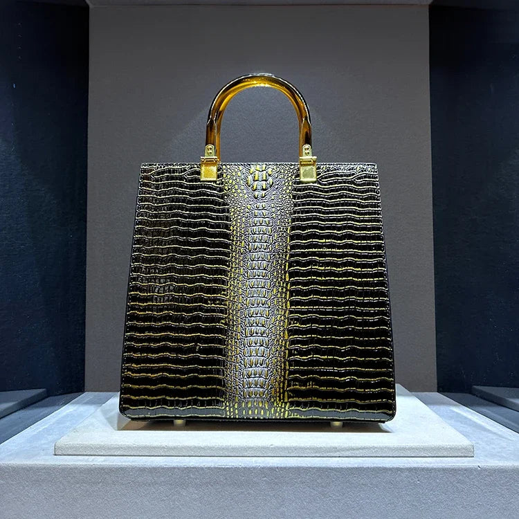 Chic Crocodile Leather Handbag