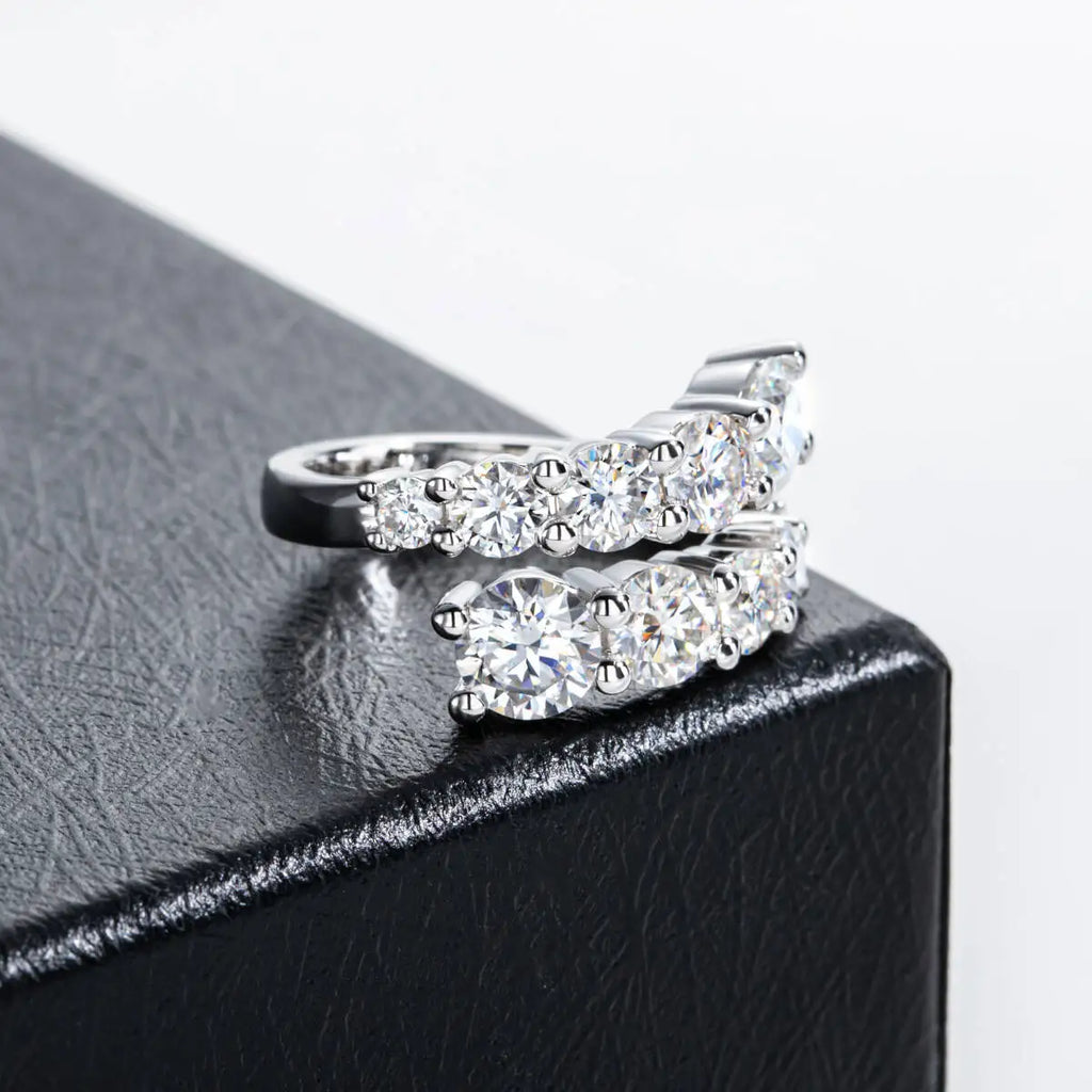 Glistening Moissanite Wedding Band