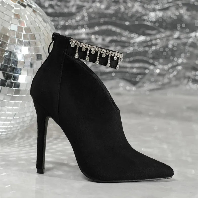 Elegant Rhinestone Party Heels
