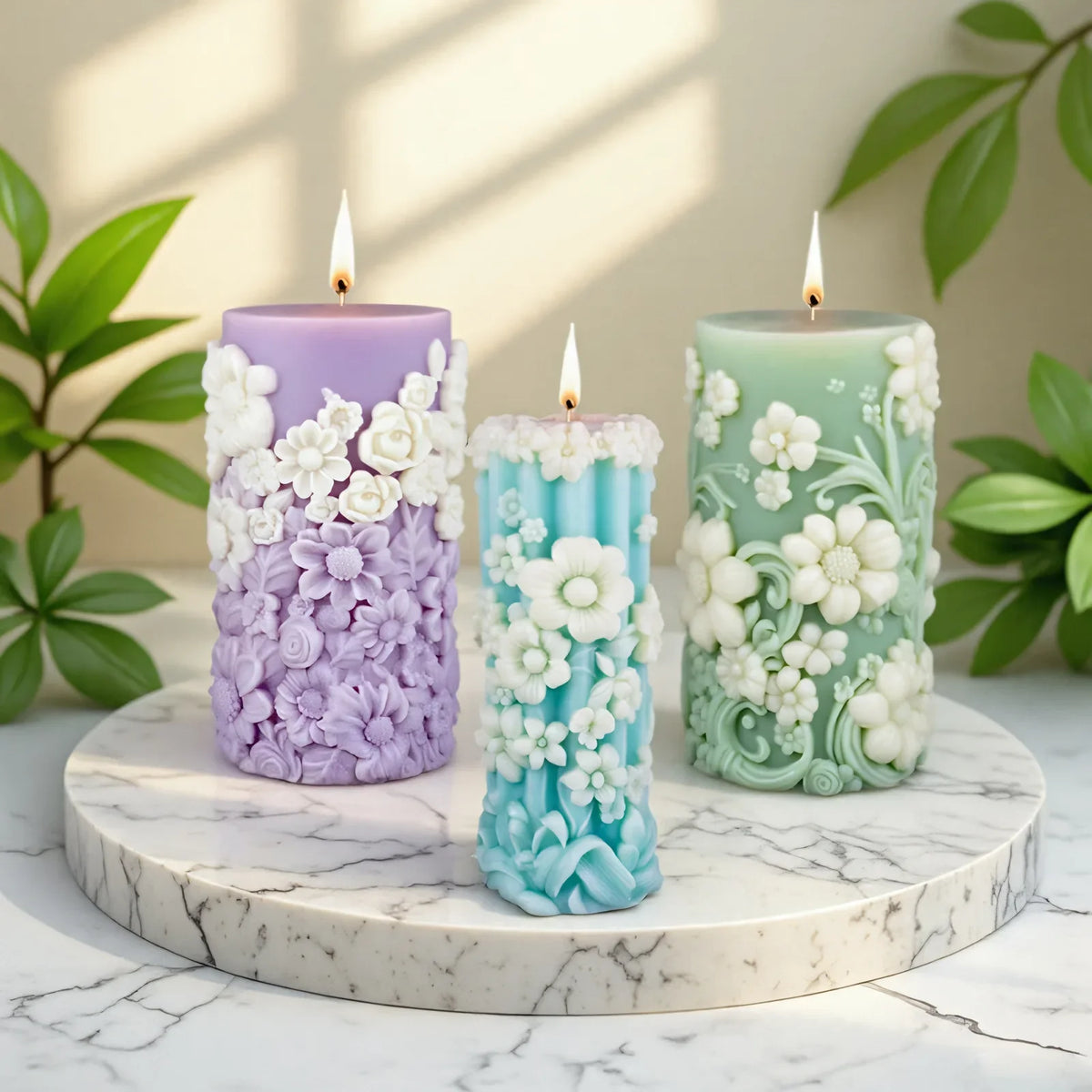 Blooming Flower Candle Mold