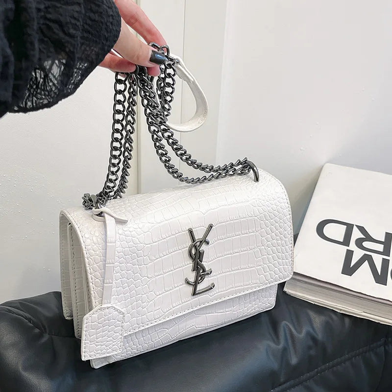 Croc Chain Shoulder Bag
