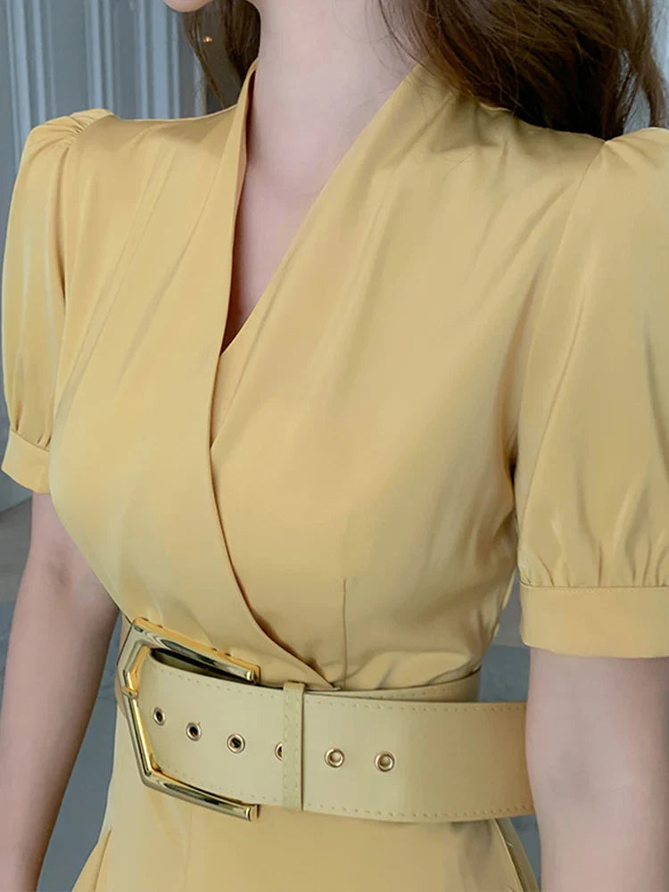 Chic Yellow Jumpsuit Delight