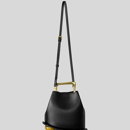 Chic Metal Bucket Clutch