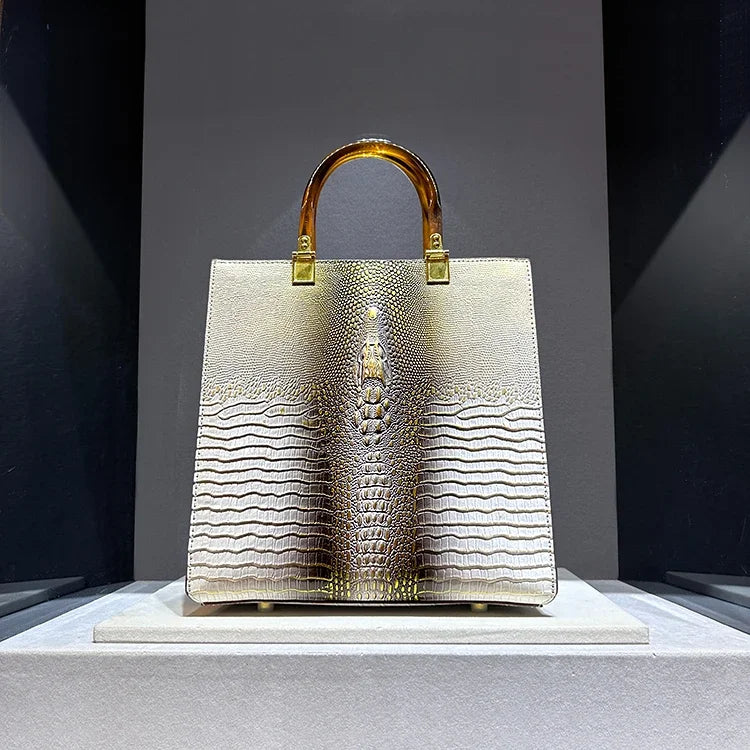 Chic Crocodile Leather Handbag